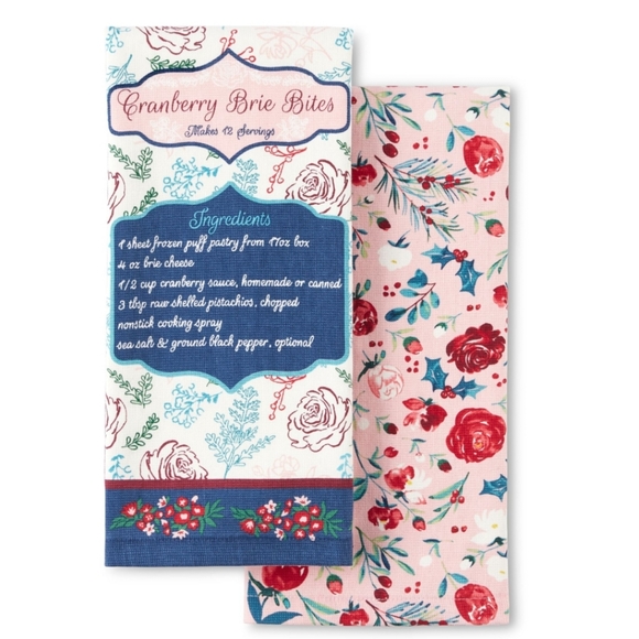 2022 New Pioneer Woman Wishful Winter 2 Pack Towel Set - Picture 3 of 3